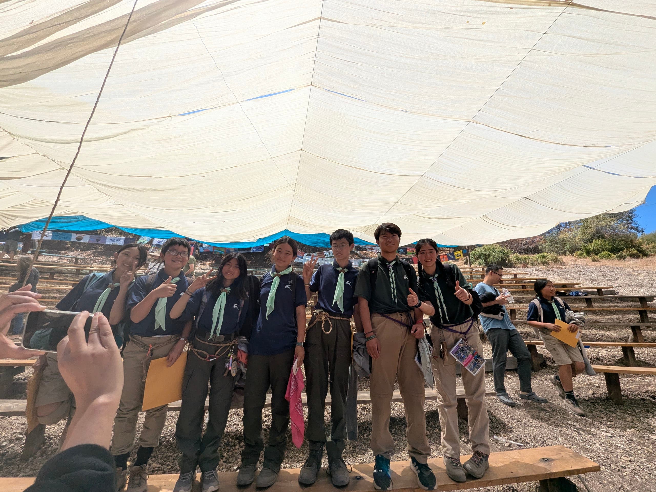 White Stag Candidates Patrol with Roger after 1-week camp